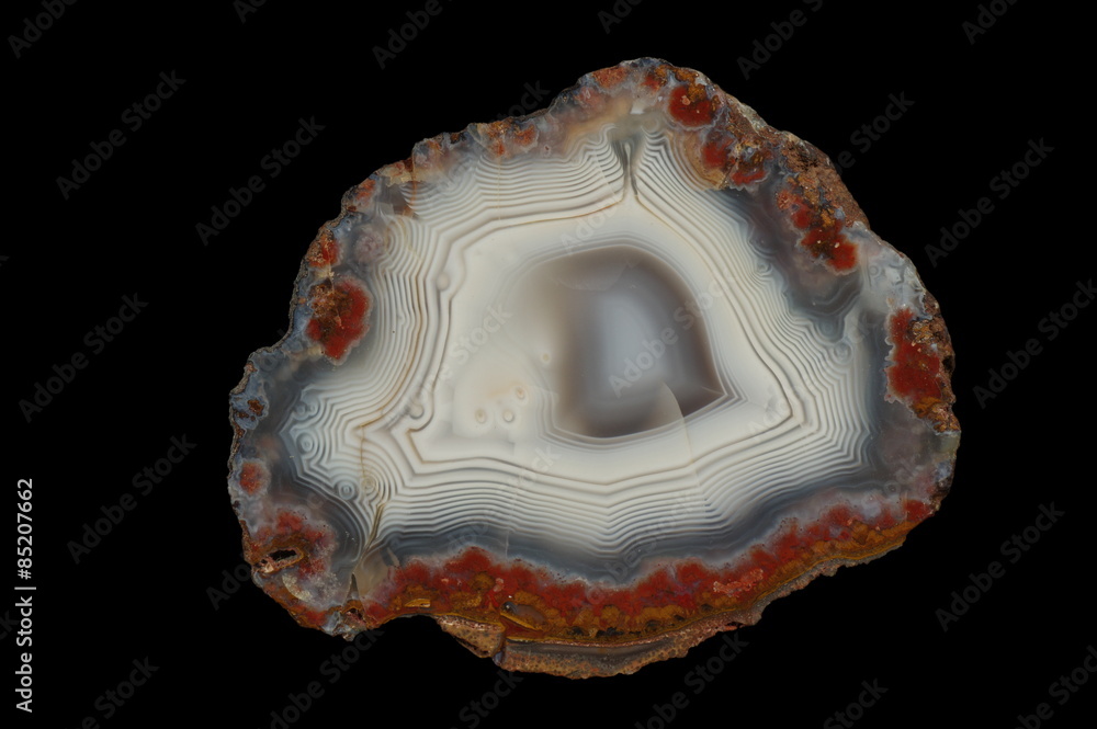 Cut and polished agate. Origin: Morocco, Kerruchen. Cut and polished agate. Origin: Morocco, Kerruchen.