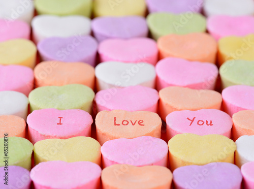 I Love You on Candy Hearts