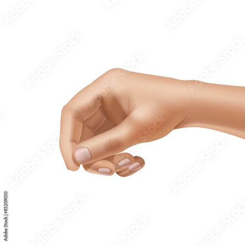Male Hand Isolated on White Background