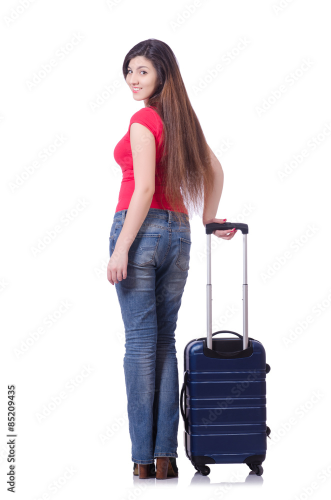 Young woman preparing for summer vacation Young woman preparing for summer vacation