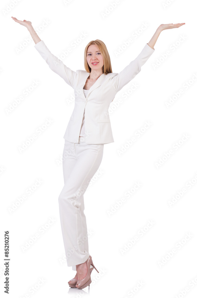 Elegant blond businesslady isolated on white Elegant blond businesslady isolated on white