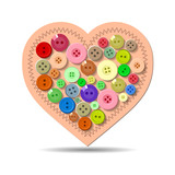 Buttons. Heart. Valentine