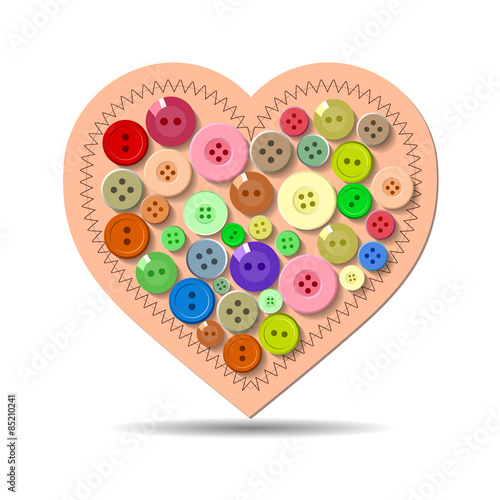 Buttons. Heart. Valentine