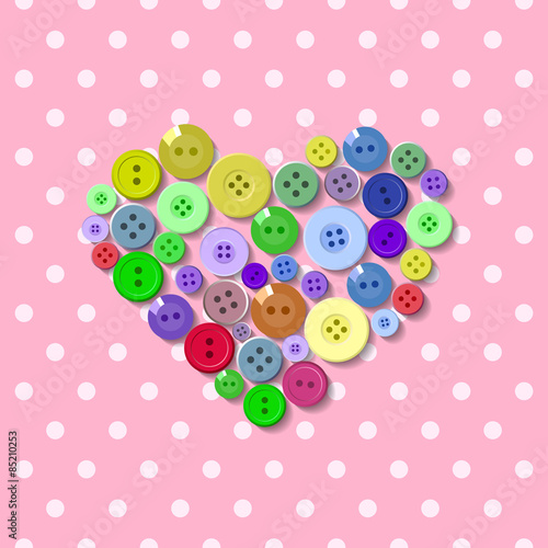 Buttons. Heart. Valentine
