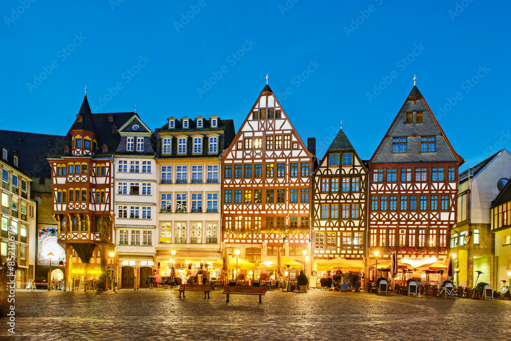 Historic Centre of Frankfurt at Twilight