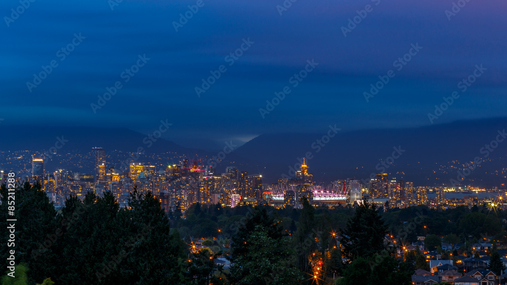 Vancouver Skyline at Dusk