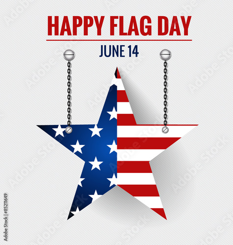 American Flag Day, 14 of June Flag Day. Vector illustration.