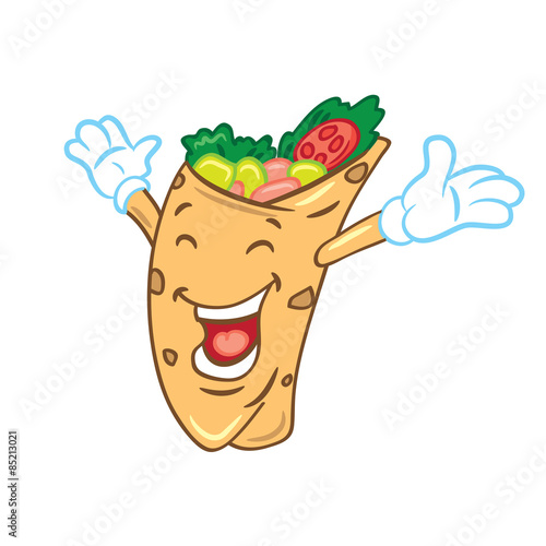 Cartoon burrito or kebab