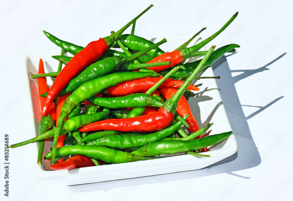 Green and Red Thai paprika