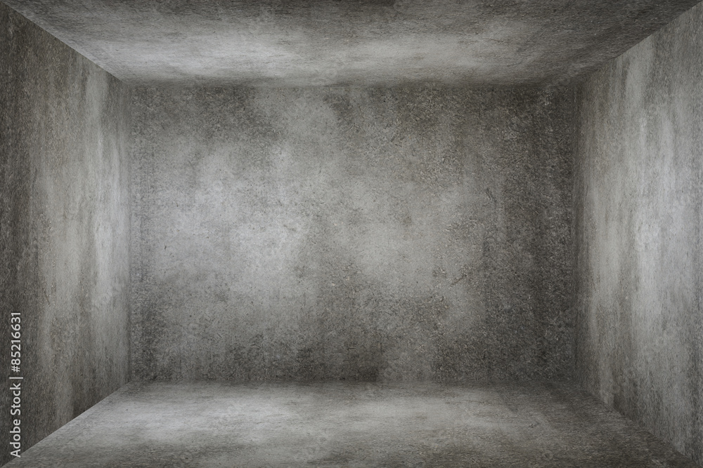 Old grunge gray concrete texture wall room background.