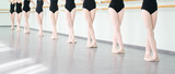 legs of dancers ballerinas in class classical dance, ballet