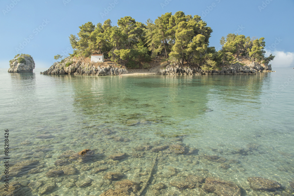 Obraz premium island, transparent water, Parga, Greece
