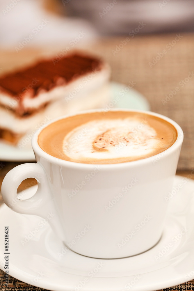 cappuccino with dessert cappuccino with dessert