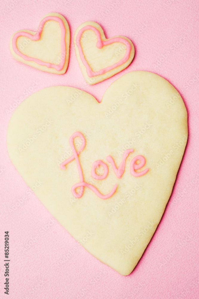 Valentine's Day Heart shaped Sugar Cookies Valentine's Day Heart shaped Sugar Cookies