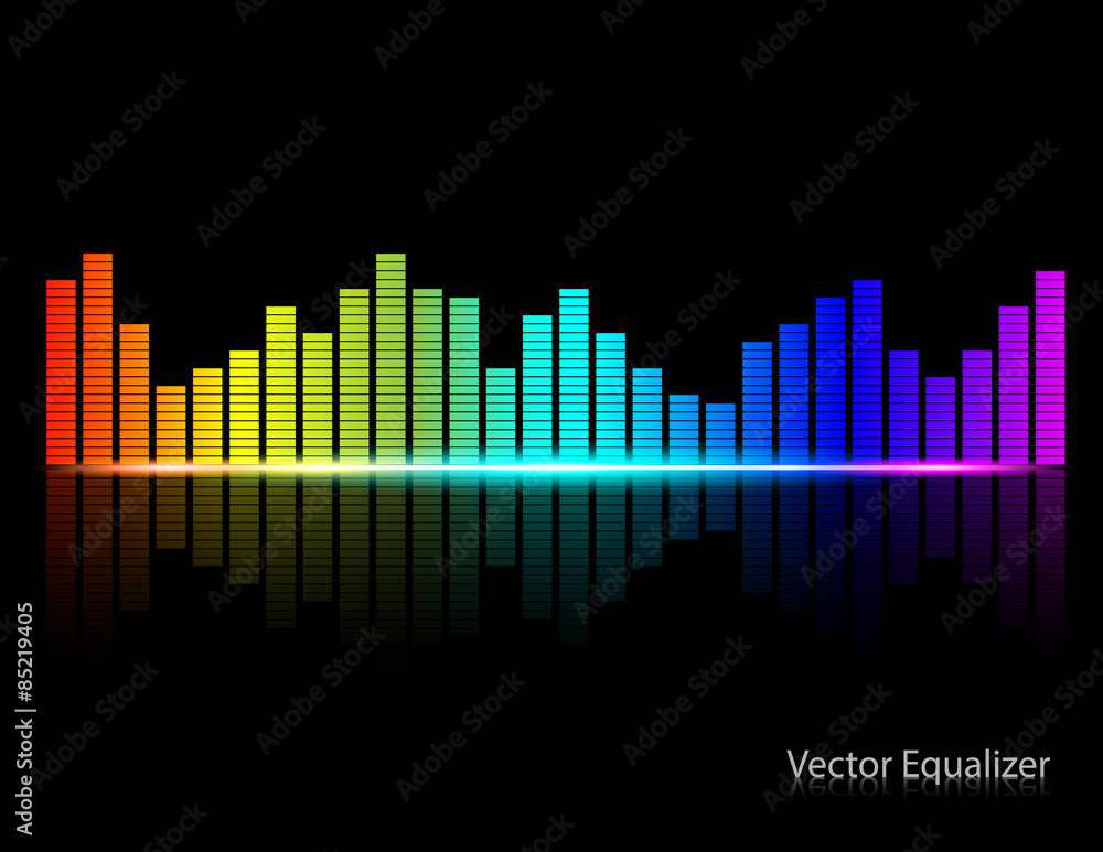 Obraz premium Color Music Equalizer,Vector illustration.