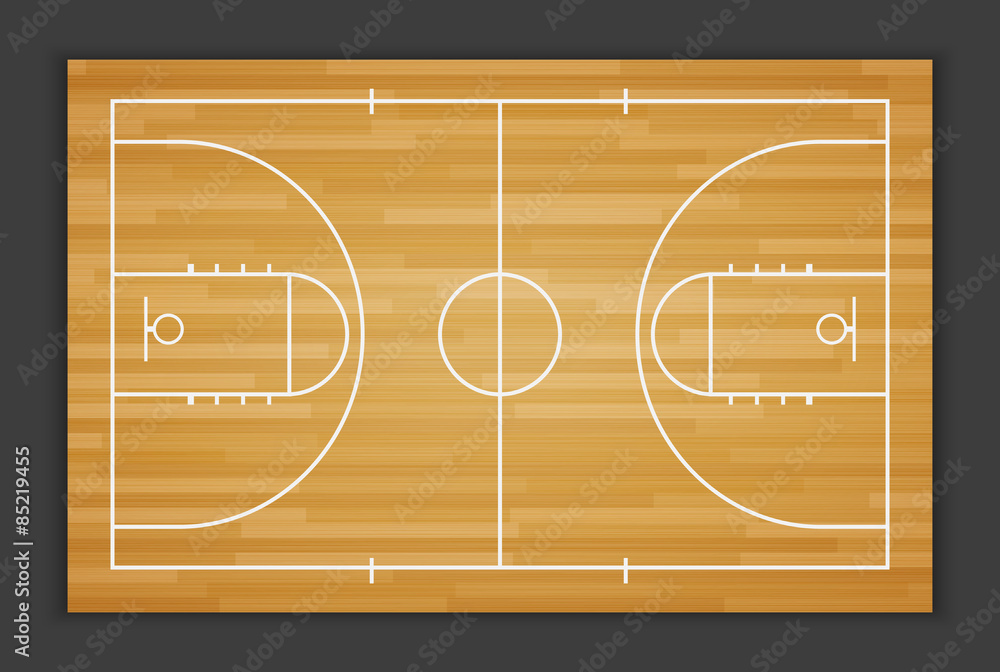 Fototapeta premium Vector Basketball Field.vector