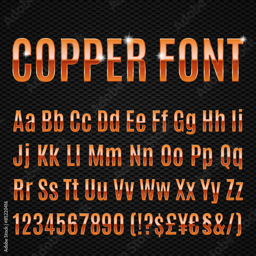 Copper font