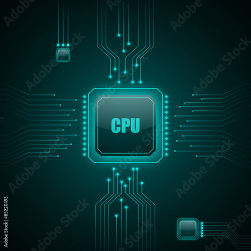 vector cpu computer technology, electronic concept.