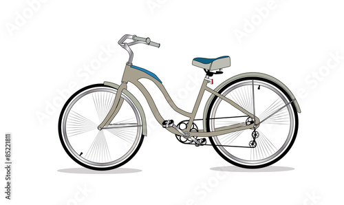 Retro Bicycle Background Vector Illustrator.