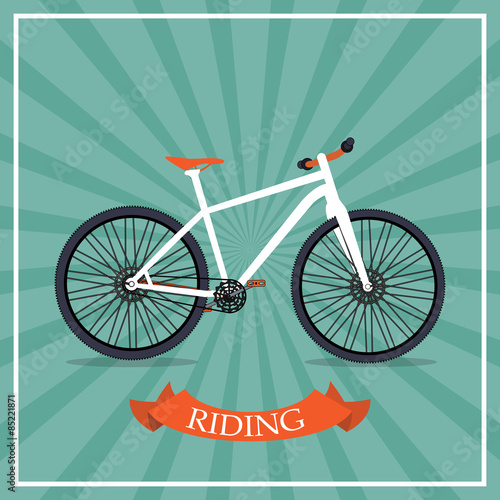 Retro Bicycle Background Vector Illustrator