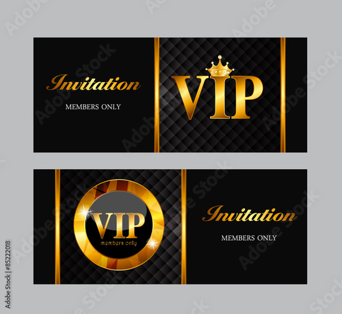 VIP Members Card Vector Illustration