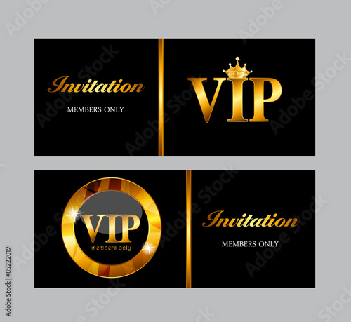 VIP Members Card Vector Illustration