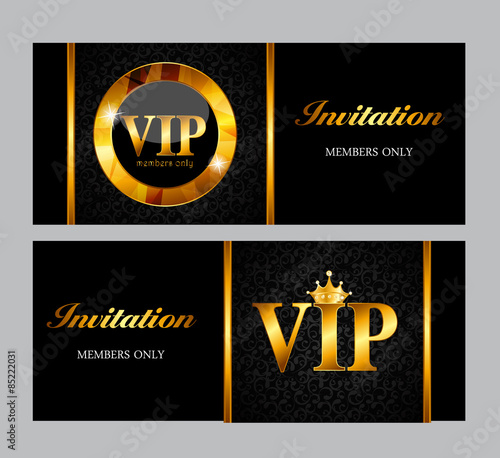 VIP Members Card Vector Illustration