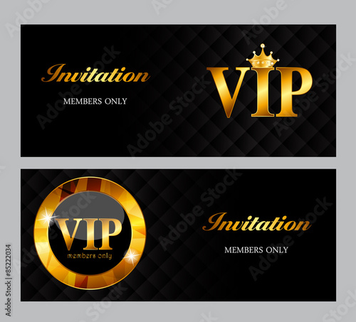 VIP Members Card Vector Illustration