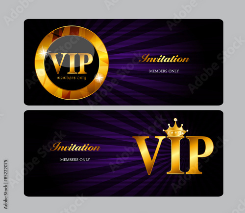 VIP Members Card Vector Illustration