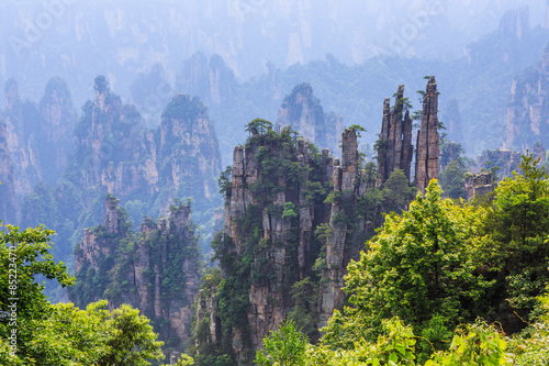 scene of rock mountain in Zhangjiajie National Forest Park,Hunan