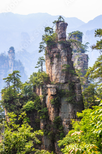 scene of rock mountain in Zhangjiajie National Forest Park,Hunan