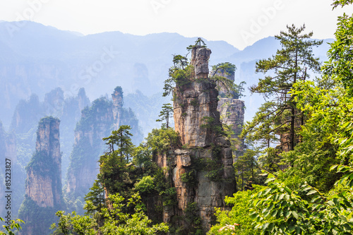 scene of rock mountain in Zhangjiajie National Forest Park,Hunan