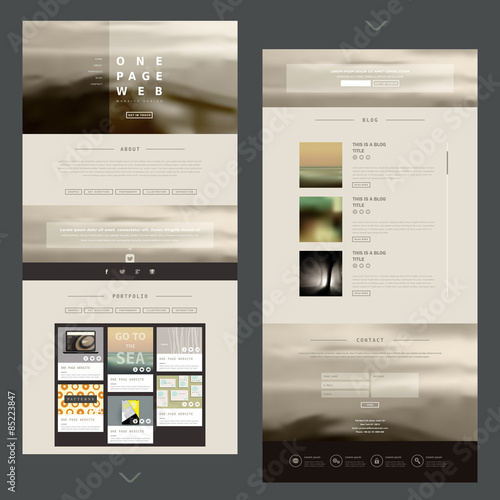 modern one page website design template