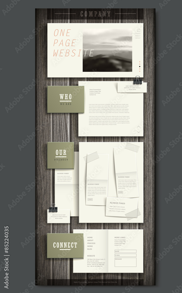 contemporary one page website design template contemporary one page website design template