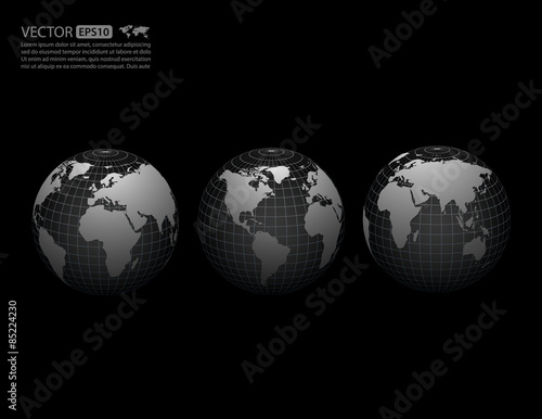 Vector globe icon .