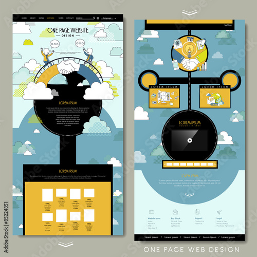 cooperate concept one page website design