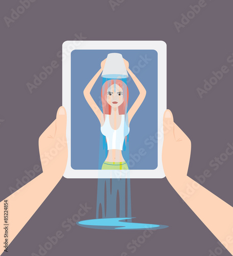ALS Ice Bucket Challenge concept