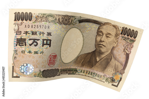 一万円札/風に吹かれて飛ぶ紙幣