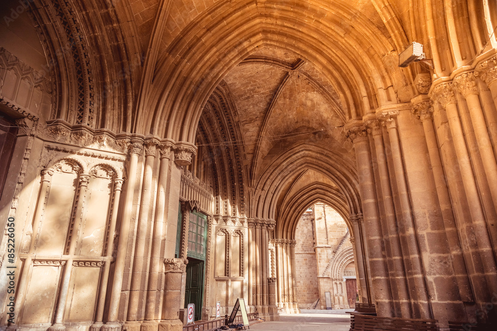 Fototapeta premium Gothic arches at Selimiye mosque in Nicosia, Cyprus