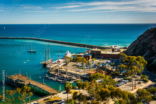 View of the harbor from Ken Sampson Overlook Park in Dana Point,