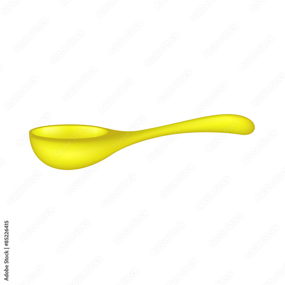 Wooden spoon in yellow design Wooden spoon in yellow design