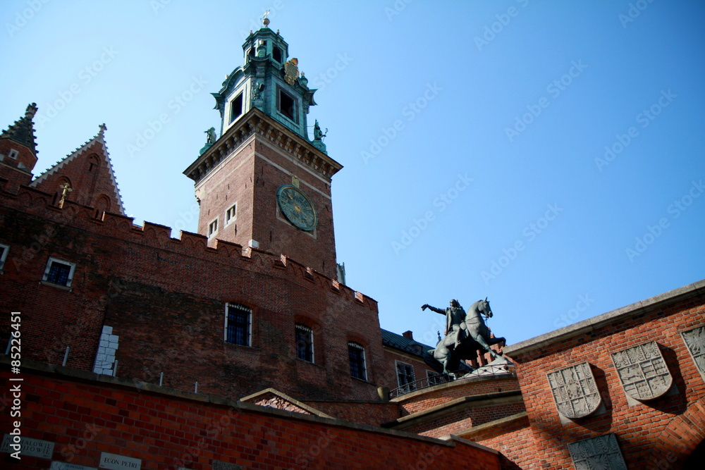 The Gothic Wawel Castle in Cracow in Poland.