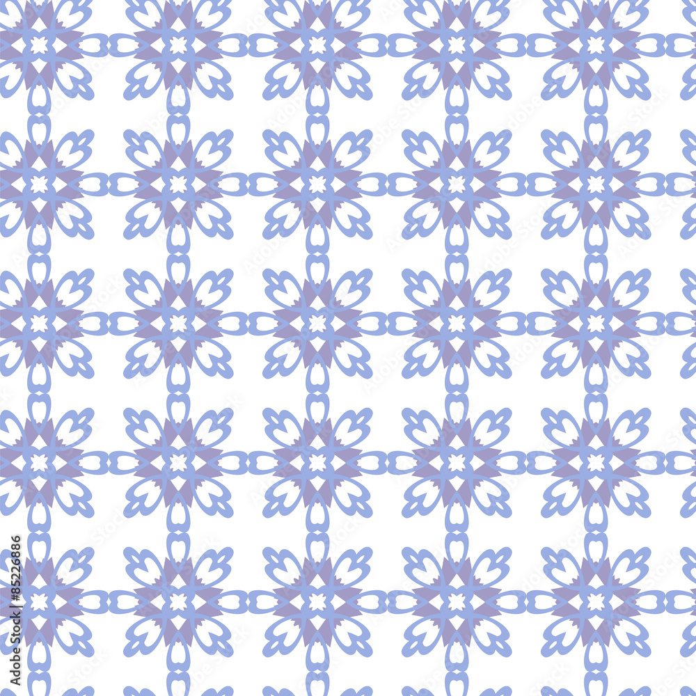 Seamless geometric floral pattern. Seamless geometric floral pattern.