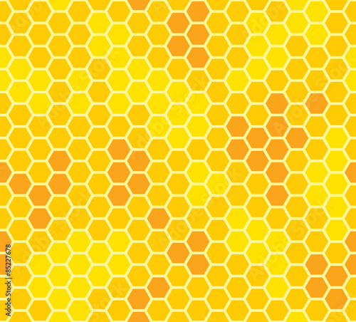 honeycomb with honey seamless pattern