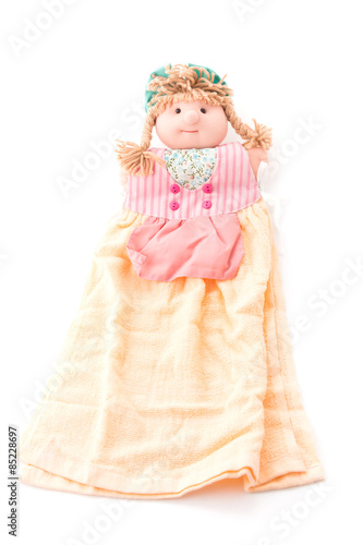 cute girl doll hand towel
