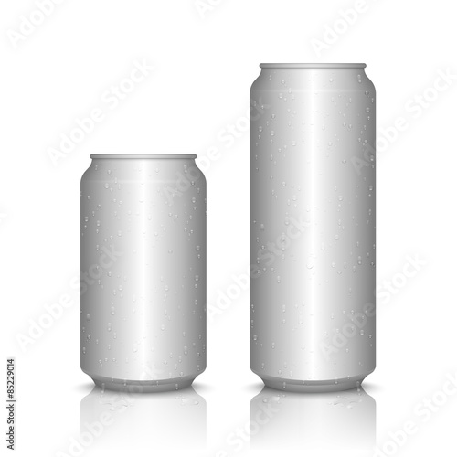 Aluminum cans isolated on white,vector
