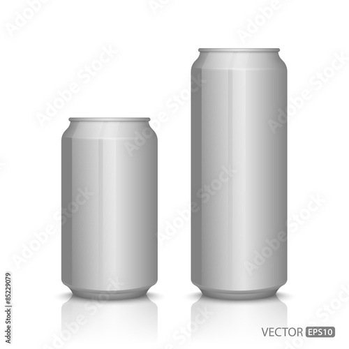 Aluminum cans isolated on white,vector
