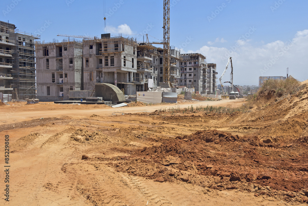 Construction of a residential area.