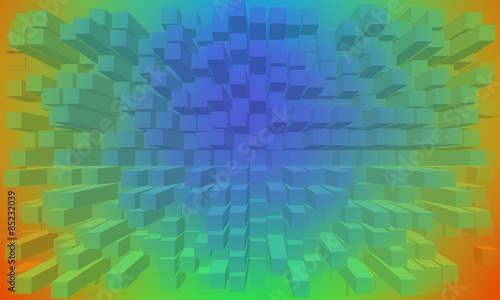 abstract 3d block background
