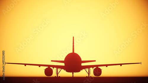 air plane silhouette light photo